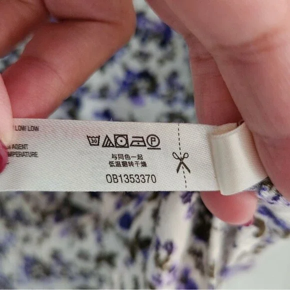 FREE PEOPLE Intimately 'Kaya' Ivory Floral Print Cutout Long Sleeve Bodysuit XS - Picture 10 of 11